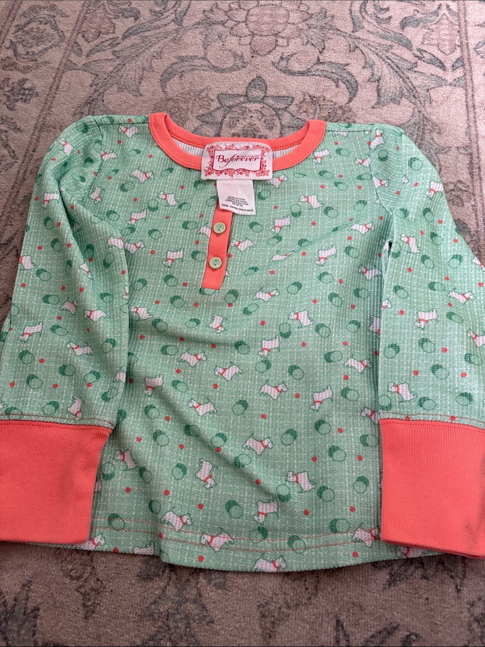 American Girl Beforever Girl’s Pajama Top - Kit’s Scotty Dog Print